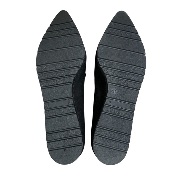 Shellys London Leather Cowhide Black EU36 Pointed Toe Flat Slip On - Picture 6 of 8